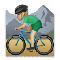 Man Mountain Biking- Medium-Light Skin Tone emoji on LG